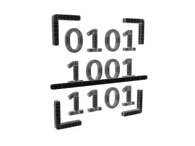Data Scan Icon v1 003 Low-poly 3D model