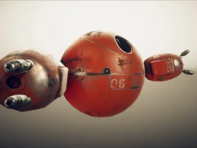 ROBO Mechanic Character Low-poly 3D model