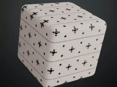 White Painted Wood Planks with Iron Studs PBR Texture