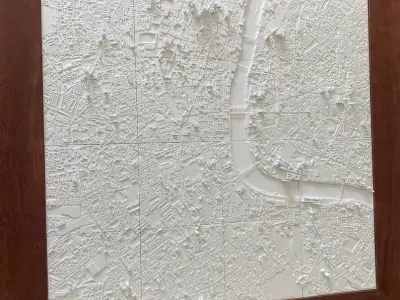 3D London Map City Art Landmark Model of London Skyline 3D print model