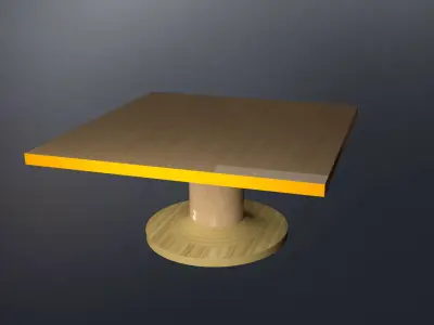 Square Round Table Free 3D model