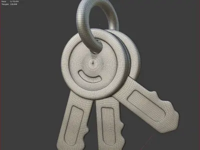 3D Door keys 3D model