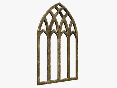 Medieval window Low-poly 3D model