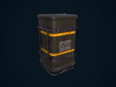 Sci-Fi Barrel Low-poly 3D model