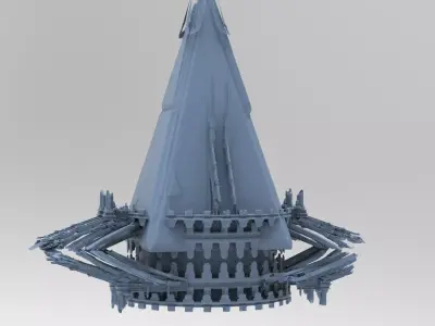 Island of Atlas Grand Tower pyramid 3 3D model