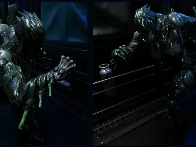 Alien Horror Gliomorph- UE4 FBX Low-poly 3D model