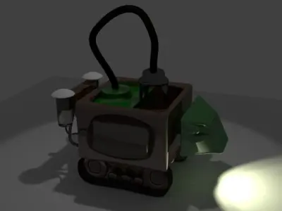 grabbot tractor with light Free 3D model