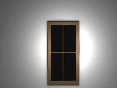 Wood Window Free low-poly 3D model