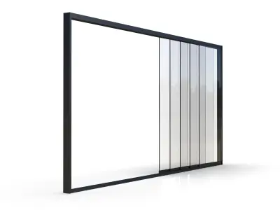 Modern Glass Sliding Door  High-Quality Detailed 3D Model  3D model