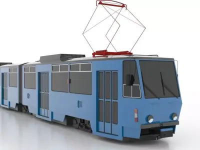 Tatra KT8D5SU Low Low-poly 3D model