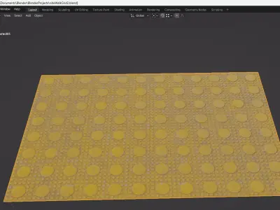 Yellow Sidewalk Truncated Dome Bump Pads Low-poly 3D model