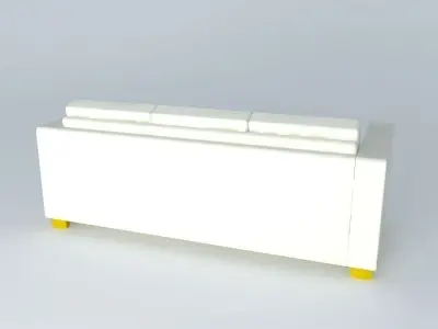 Modern sofa light gray  Free 3D model