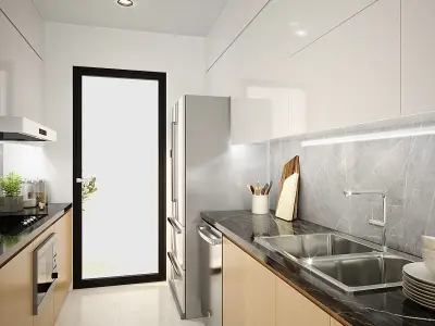 Small Kitchen 3D model