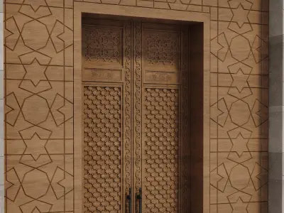Arabic turkish islamic architectural element set 501 3D model