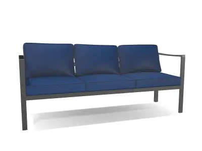 out bench sling fabric 017 Low-poly 3D model