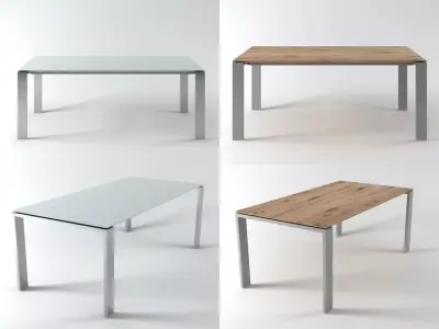 Maleo four different dining tables 3D model