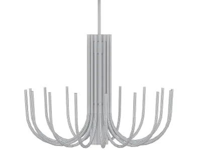 Stardust modern chandelier in brass 3D model