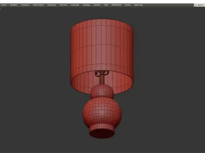 Ciaran Modern Ceramic Table Lamp Low-poly 3D model