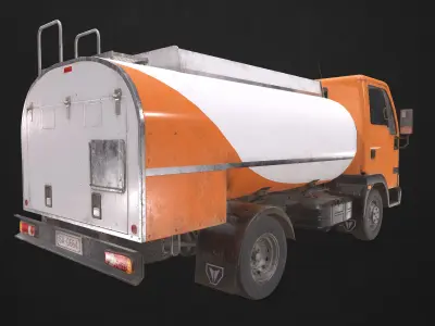 Light Truck Cistern Low-poly 3D model