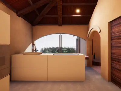 SHC Spanish Modern House 1 Low-poly 3D model