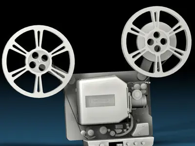 Projector movie 3D model