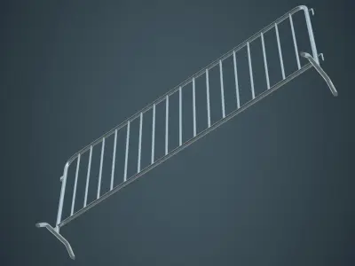 Crowd Barrier 1A Low-poly 3D model