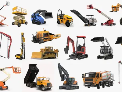  Construction Vehicles Rigged Big Collection 2 