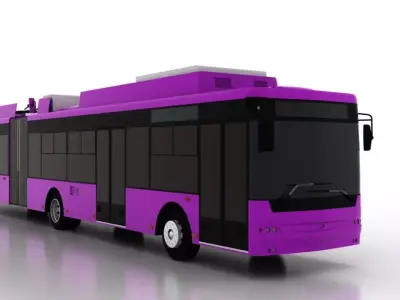 Trolleybus Bogdan T90117 Low Low-poly 3D model