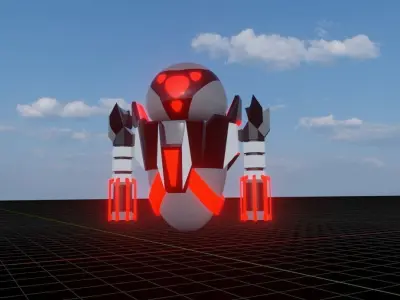 EVE tank version Low-poly 3D model