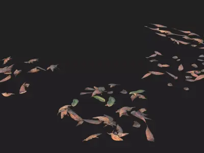 Leaves and Debris  Low-poly 3D model