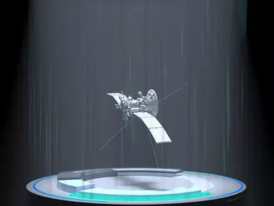 Satellite spin show 3D model