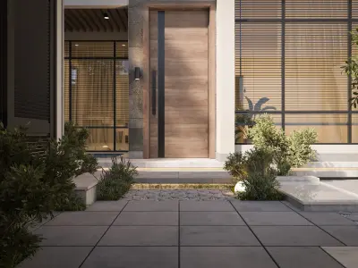  Villa garden landscape - 3D model 02 3D model