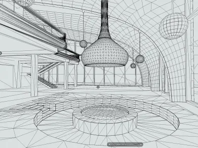 My Virtual Reality Vintage Chalet 2023 Empty Low-poly 3D model