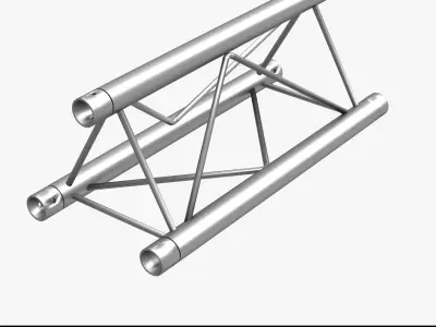 Mini Triangular Truss Straight Segment 111 Free 3D model