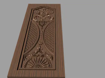 Wood Carving Door 3D model