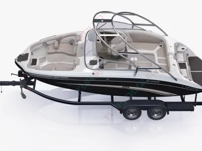  Boat trailer and Yamaha 242 Limited S 