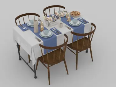 Breakfast Table 3D model