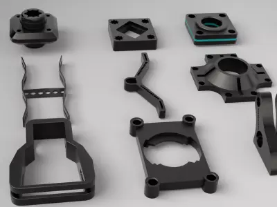 KitBash Hard Surface Sci-fi pack Low-poly 3D model