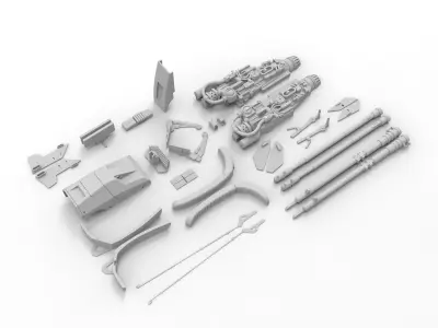 Star Wars book of Boba Fett Speeder bike 3D printing file 3D print model