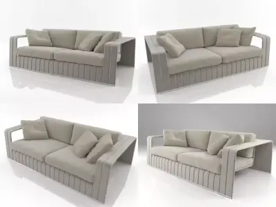 Frame  2-seat sofa 3D model