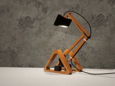 Futuristic Desk Lamp Free low-poly 3D model