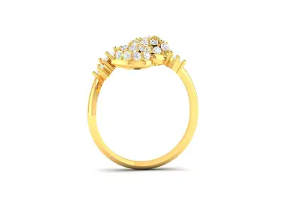 Women Ring  Render 3dm STL OBJ FBX Details 3D print model 49