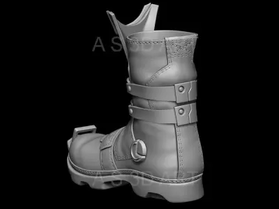 Sci fi shoes vol1 highpoly zbrush 3D model