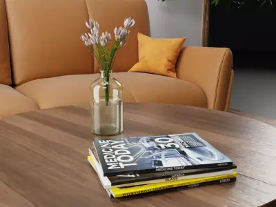 Living room isometric 3D model