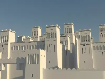 Morocco traditionnel building 3D model