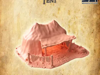 Healer Tent  Tabletop Terrain 28 MM 3D print model