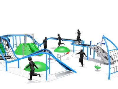 Playground Climber Challenge Low-poly 3D model