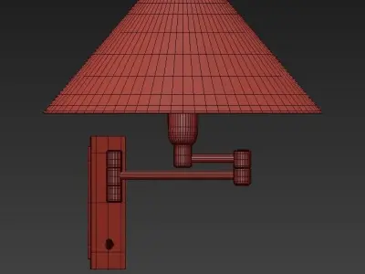 Ahmosis wall lamp with shade 3D model