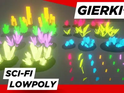 Gierki - SciFi LowPoly Fantasy Ore Pack Low-poly 3D model