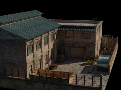 Factory warehouse 3D model